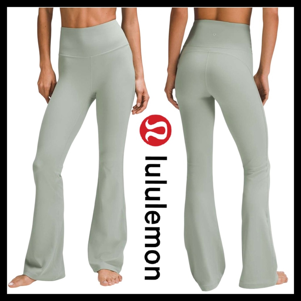 Lululemon Groove Super-High-Rise Flared Pant Nulu *Regular Palm Court Size (4)